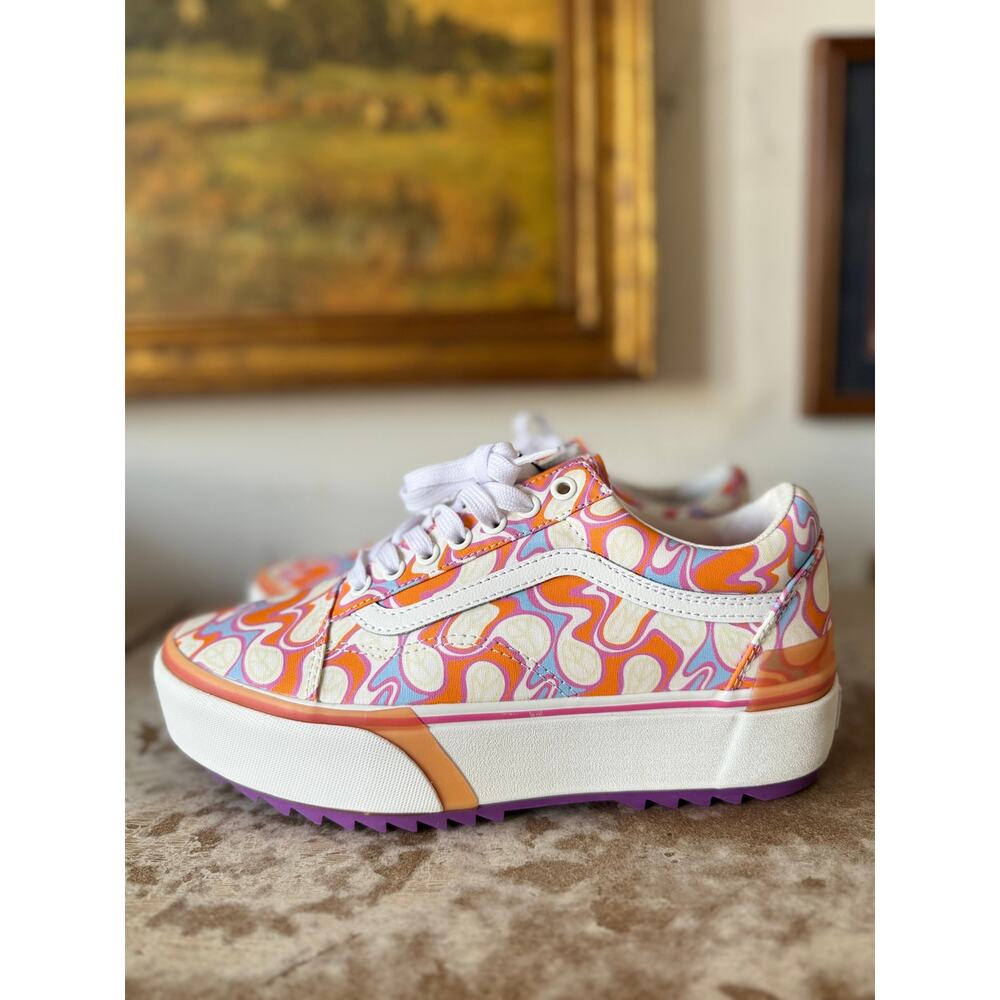 NWT Vans Old Skool Stacked UV Ink Peach Mens 8 Womens 9.5 w box - Picture 3 of 9